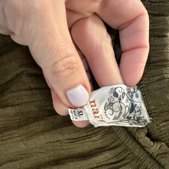 Anthropologie Naïf Boho Olive Midi Dress - Picture 9 of 9